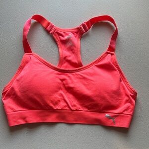Puma Women's Vibrant Coral Sports Bra